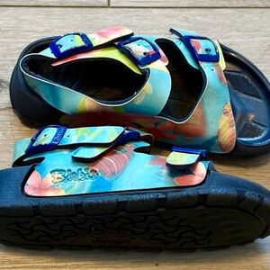 Birks Kids Floral Sandals - Blue and Pink